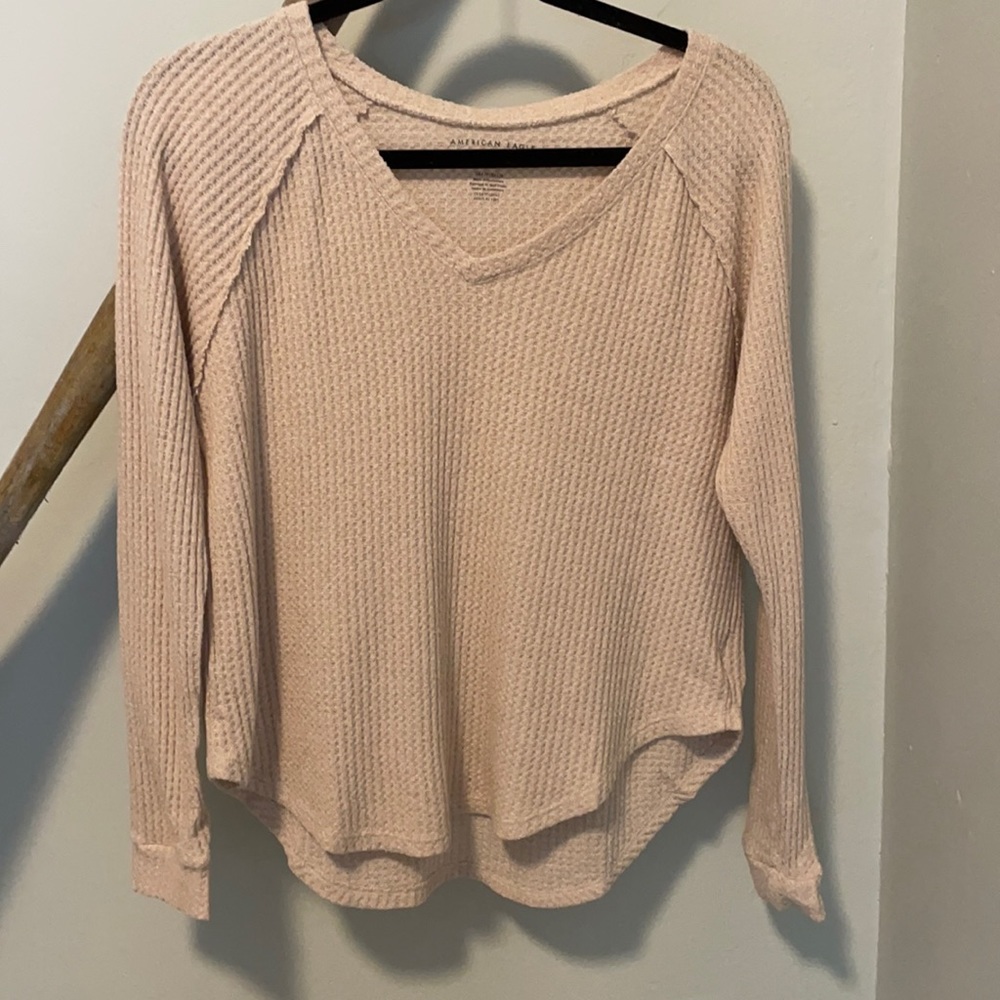 American Eagle soft & sexy plush waffle top XS